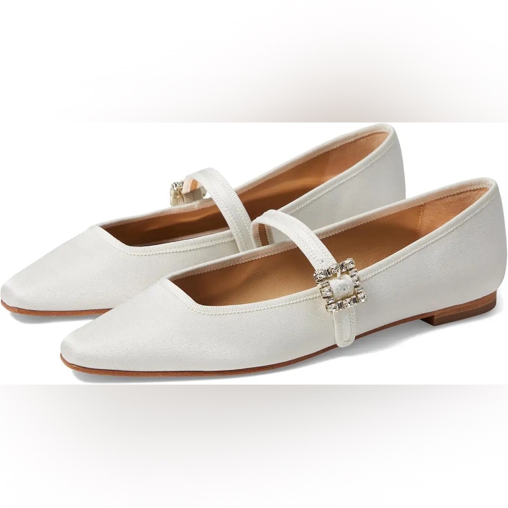 Badgley Mischka BRYSTOL MARYJANE FLAT - size 8 ivory